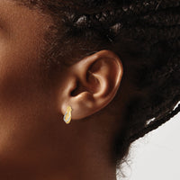 14K and Rhodium Flip Flop Earrings-K1397