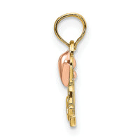 14k Two-tone MOM w/Heart Pendant-K1427