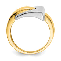 14k Two-tone Polished Buckle Ring-K1446