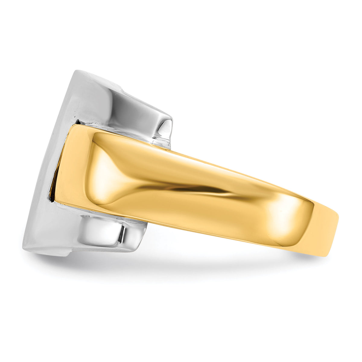 14k Two-tone Polished Buckle Ring-K1446
