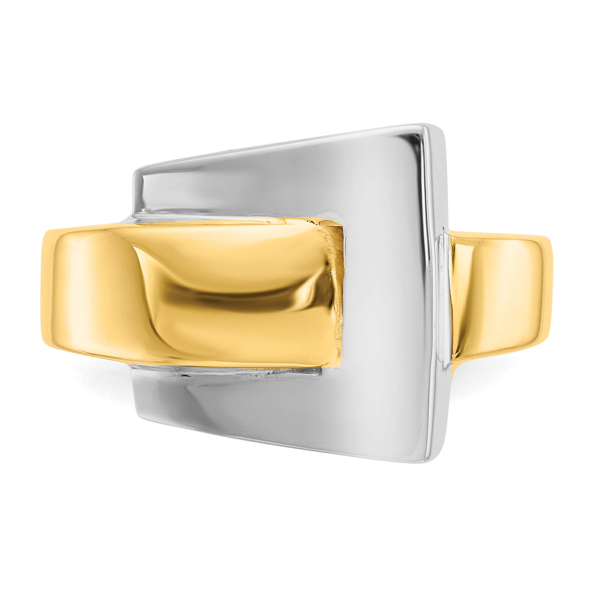 14k Two-tone Polished Buckle Ring-K1446