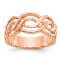 14k Rose Gold Infinity Ring-K1468