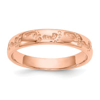 14k Rose Gold Footprints Ring-K1470