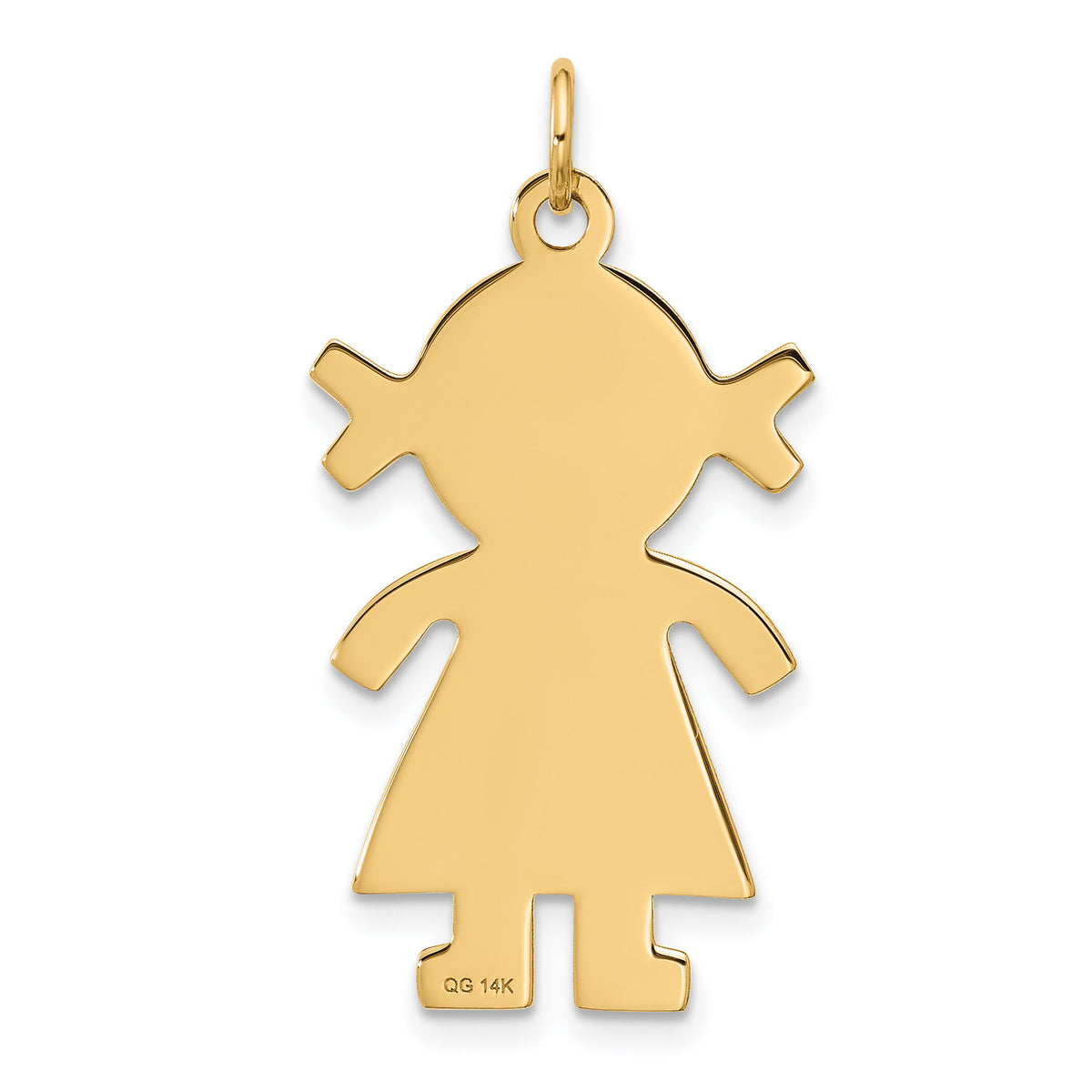 14k Satin Girl Charm-K163