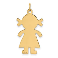 14k Satin Girl Charm-K163