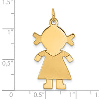 14k Satin Girl Charm-K163