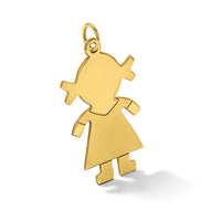 14k Satin Girl Charm-K163