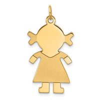 14k Satin Girl Charm-K163