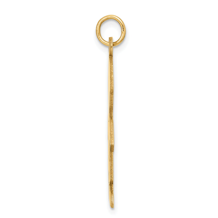 14k Satin Boy Charm-K165