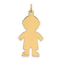 14k Satin Boy Charm-K165