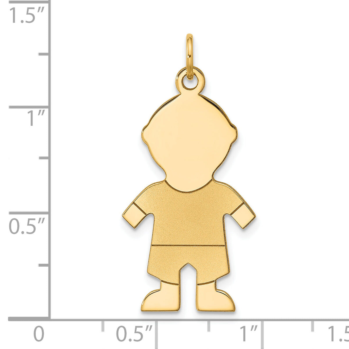 14k Satin Boy Charm-K165