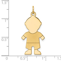 14k Satin Boy Charm-K165