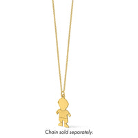 14k Satin Boy Charm-K165