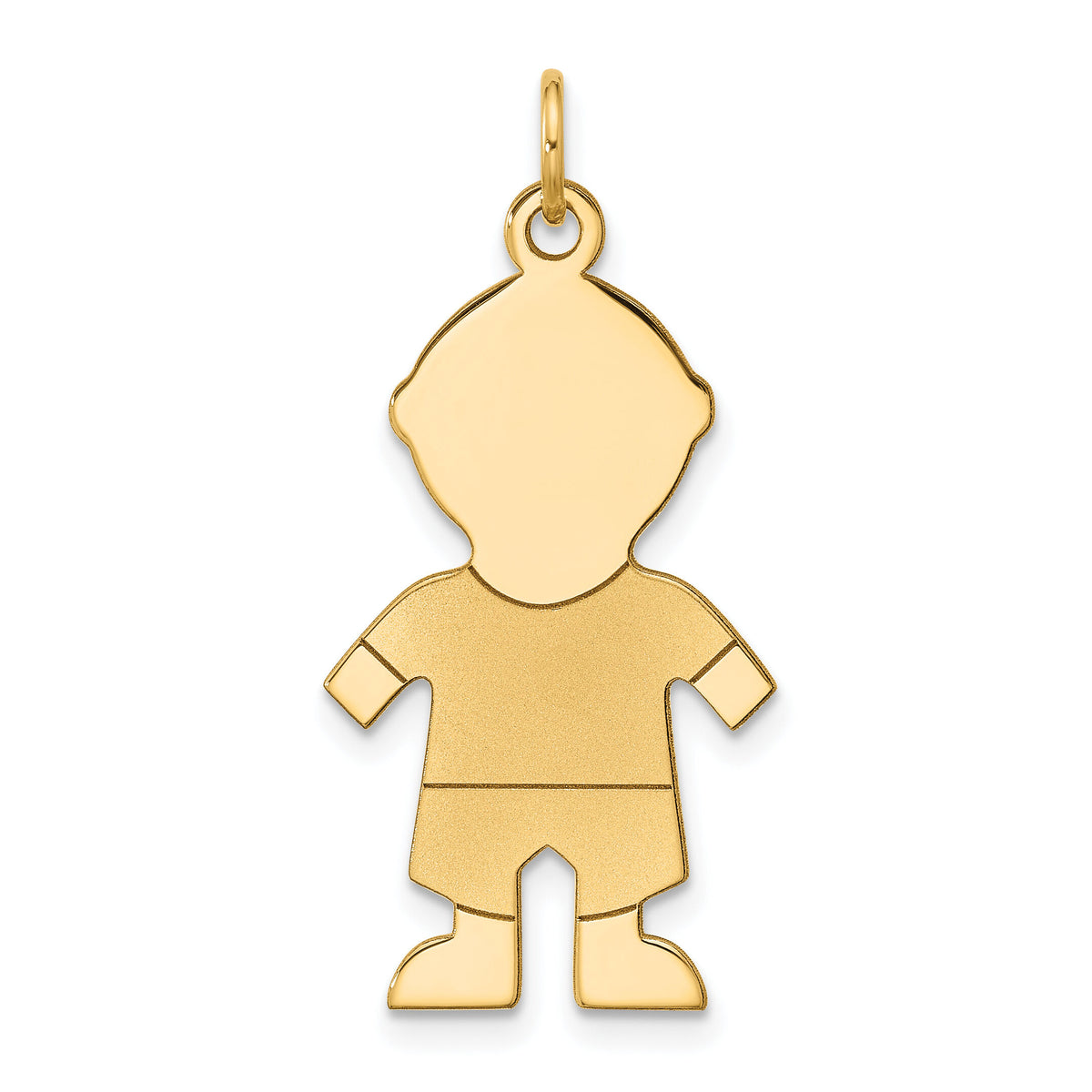 14k Satin Boy Charm-K165