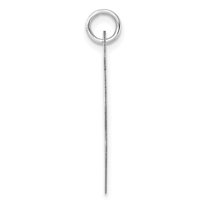 14k White Gold Heart Disc Charm-K167