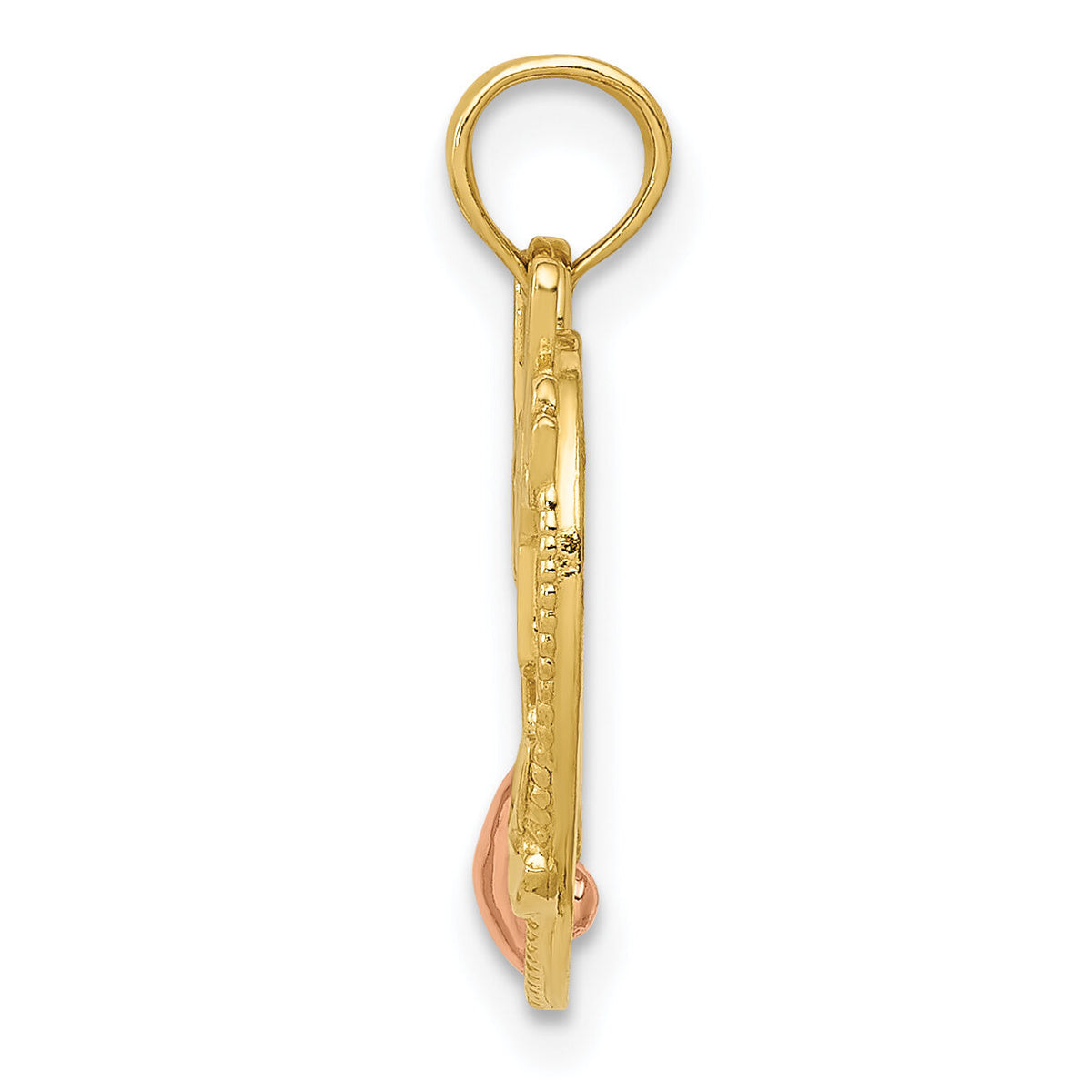 14k Two-tone #1 WIFE in Heart with Heart Pendant-K1711