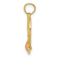 14k Two-tone #1 WIFE in Heart with Heart Pendant-K1711