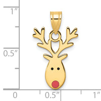 14k Enameled Reindeer Charm-K1749