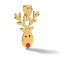 14k Enameled Reindeer Charm-K1749