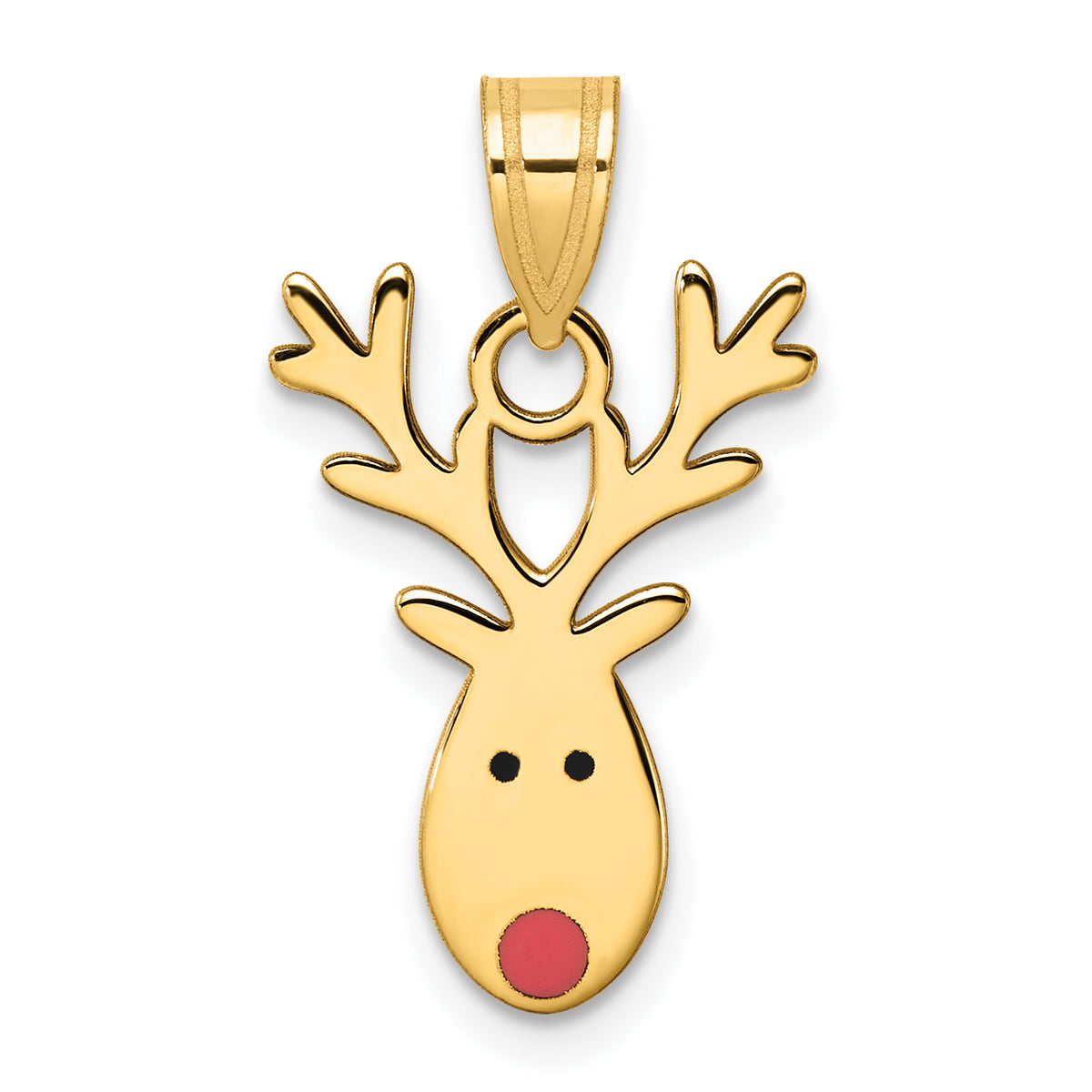 14k Enameled Reindeer Charm-K1749