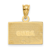 14k Enameled Cuba Flag Pendant-K1765