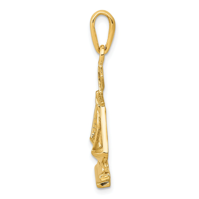 14k Scales of Justice Pendant-K1789