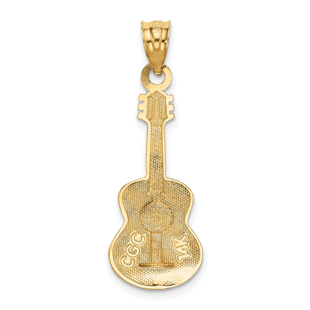 14k Enameled Guitar Pendant-K1790