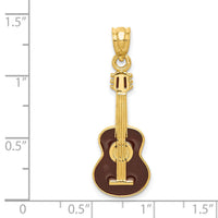 14k Enameled Guitar Pendant-K1790
