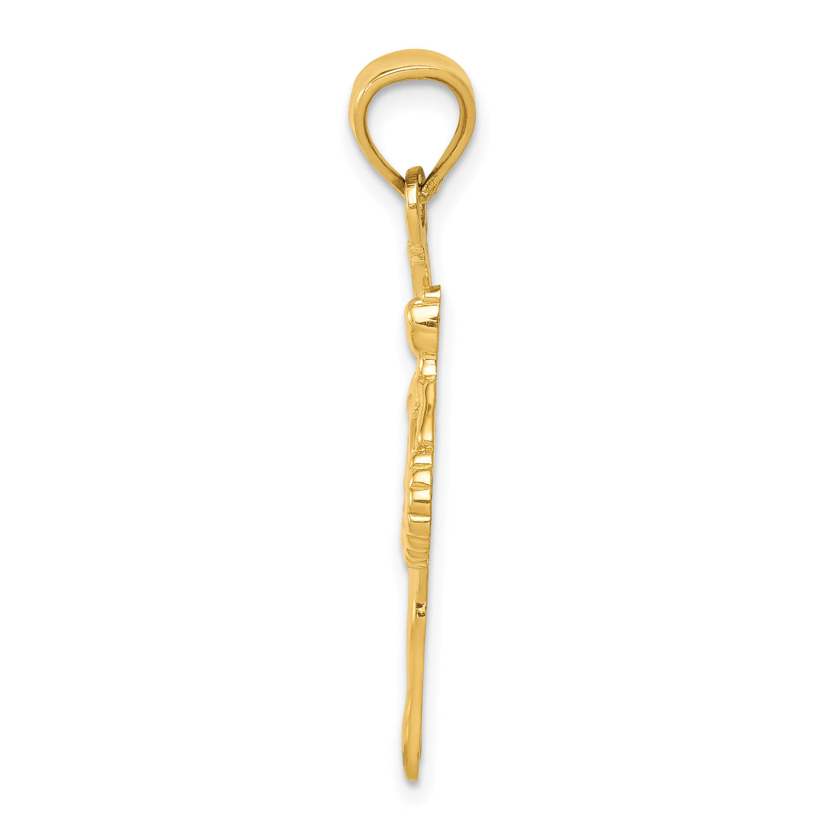 14k Pink Enameled Ballerina Pendant-K1791
