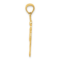 14k Pink Enameled Ballerina Pendant-K1791
