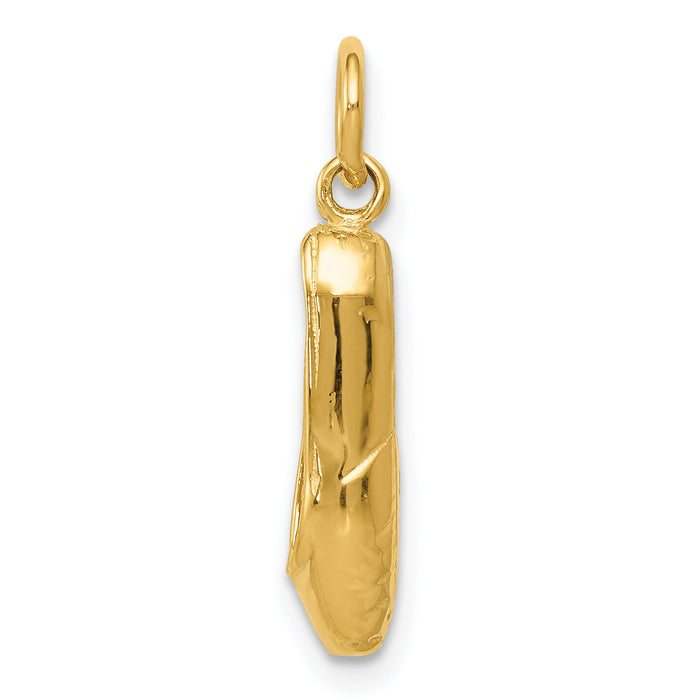 14k 3-D Ballet Slipper Pendant-K1838