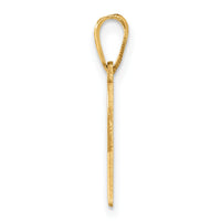 14k Small Yellow Enameled Awareness Ribbon Charm-K1842