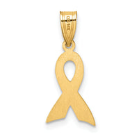 14k Small Yellow Enameled Awareness Ribbon Charm-K1842