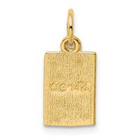 14k Enameled Ace of Spades Card Charm-K1874