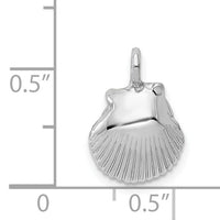14k White Gold Seashell Pendant-K1901