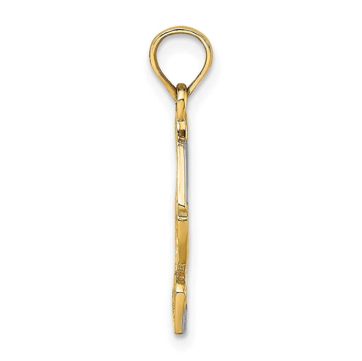 14K and Rhodium Pelican Standing Charm-K1906