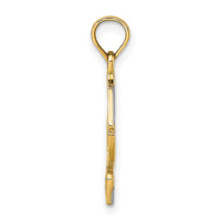 14K and Rhodium Pelican Standing Charm-K1906