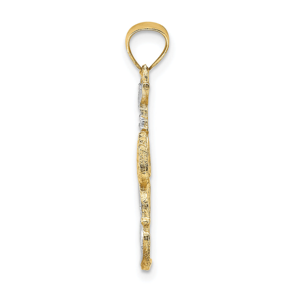 14K with White Rhodium Lobster Charm-K1916