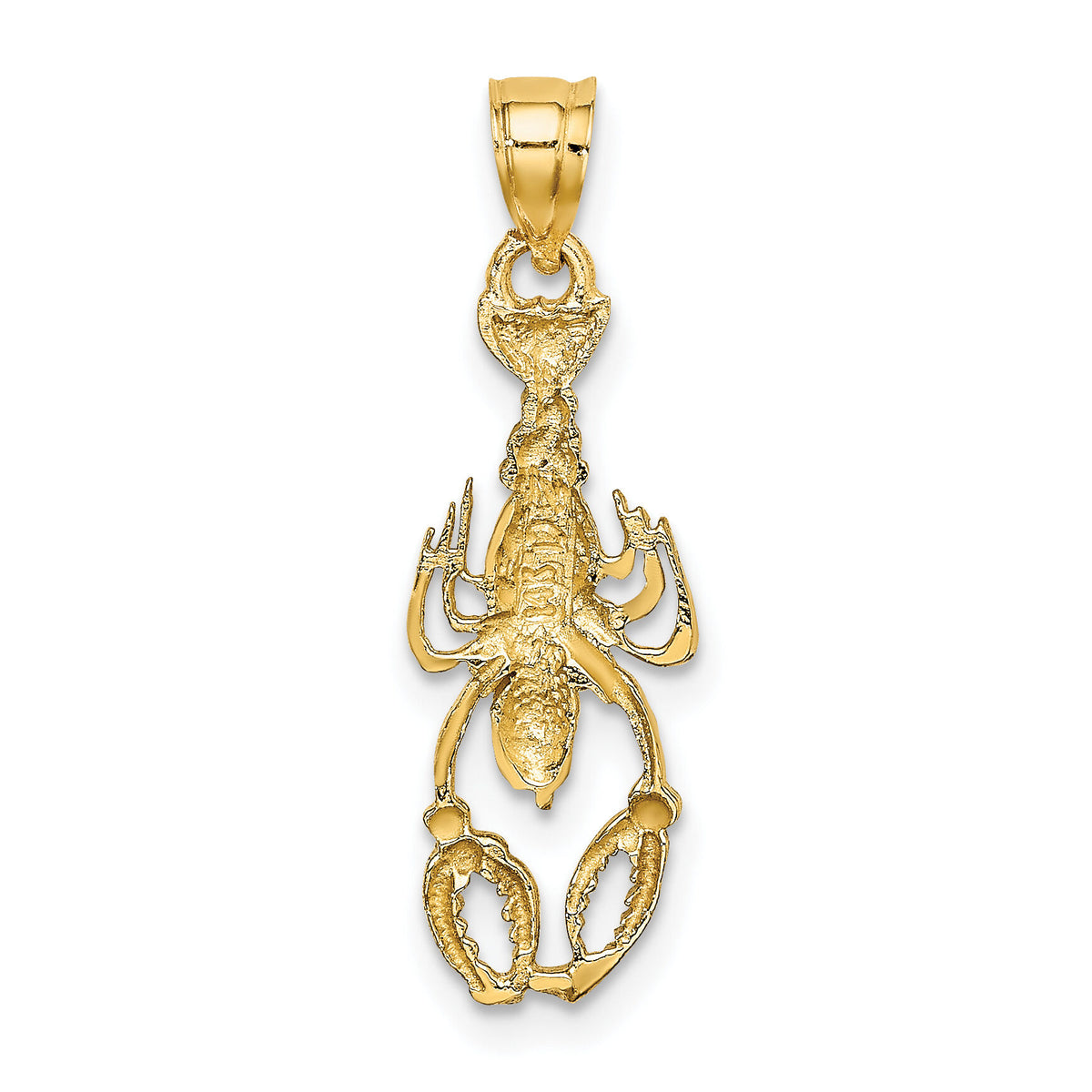 14K with White Rhodium Lobster Charm-K1916