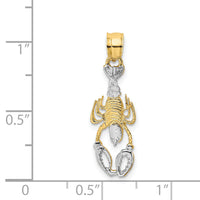 14K with White Rhodium Lobster Charm-K1916