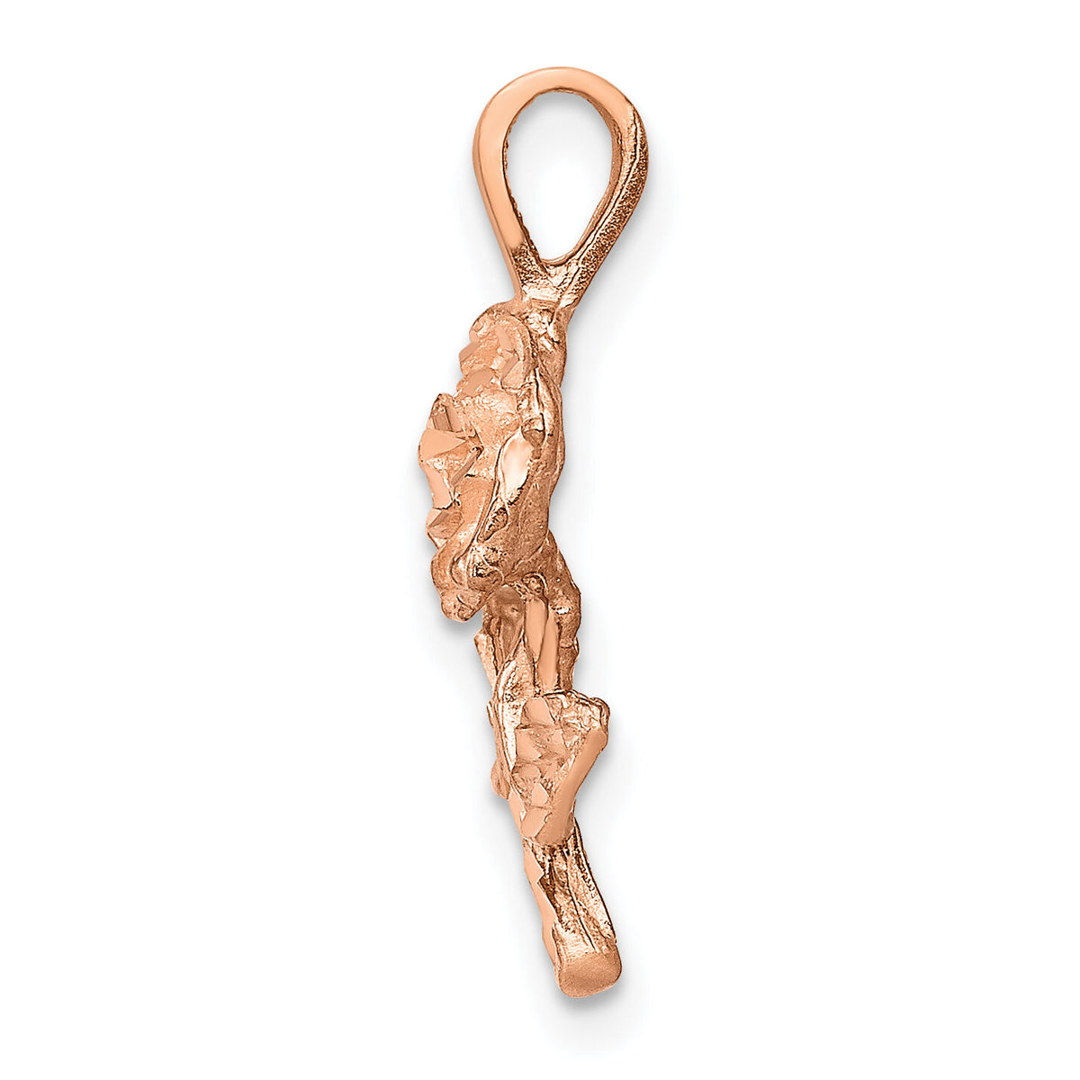 14k Rose-Gold Rose Charm-K196