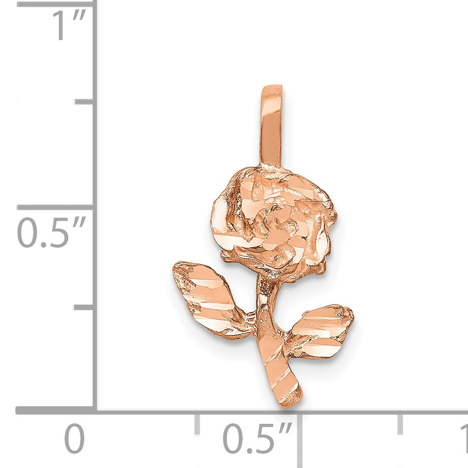 14k Rose-Gold Rose Charm-K196