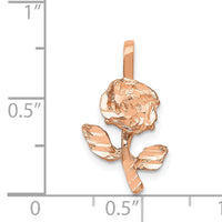 14k Rose-Gold Rose Charm-K196
