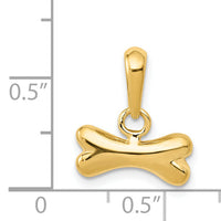 14k Dog Bone Pendant-K1980