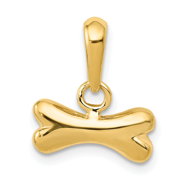 14k Dog Bone Pendant-K1980