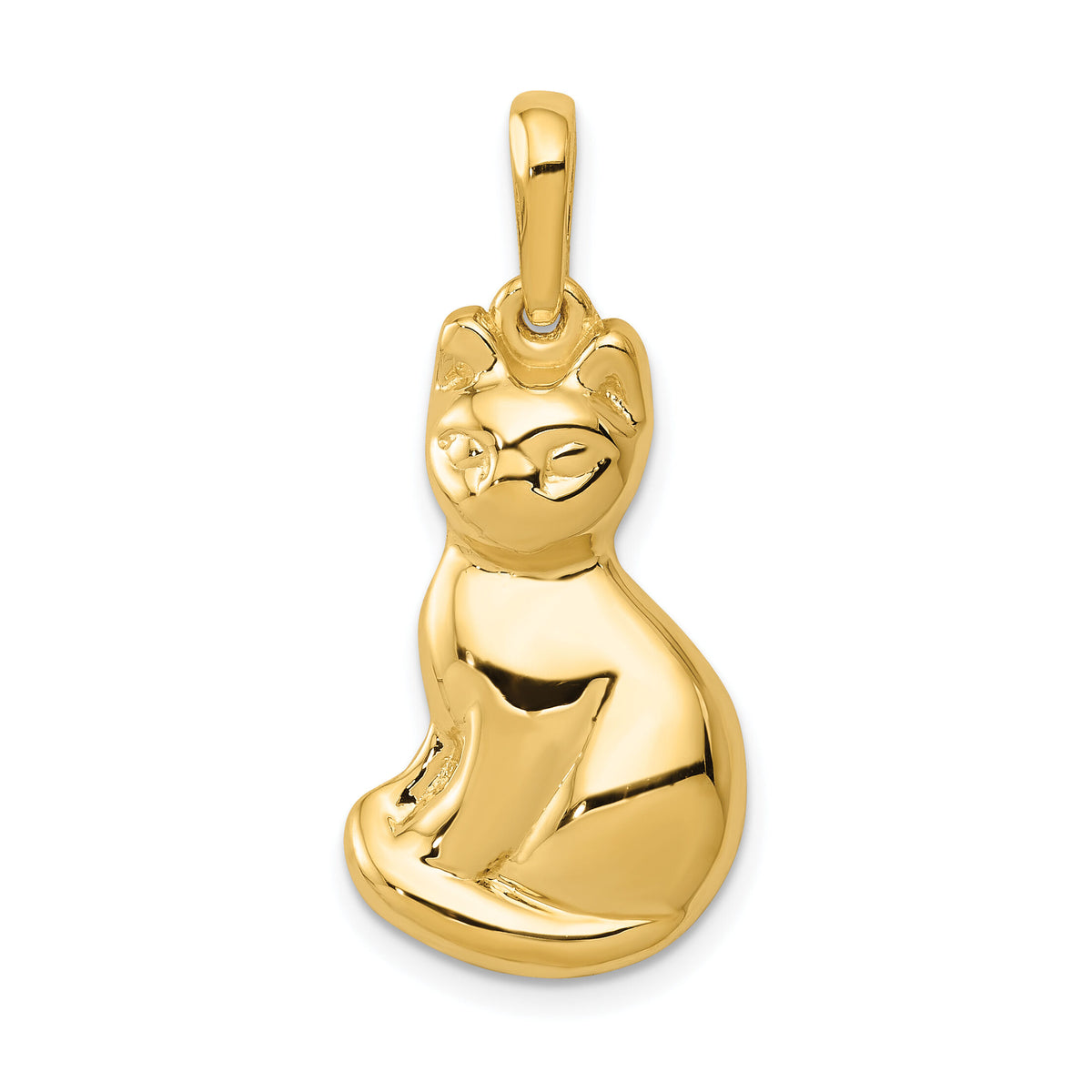 14k Cat Pendant-K1989