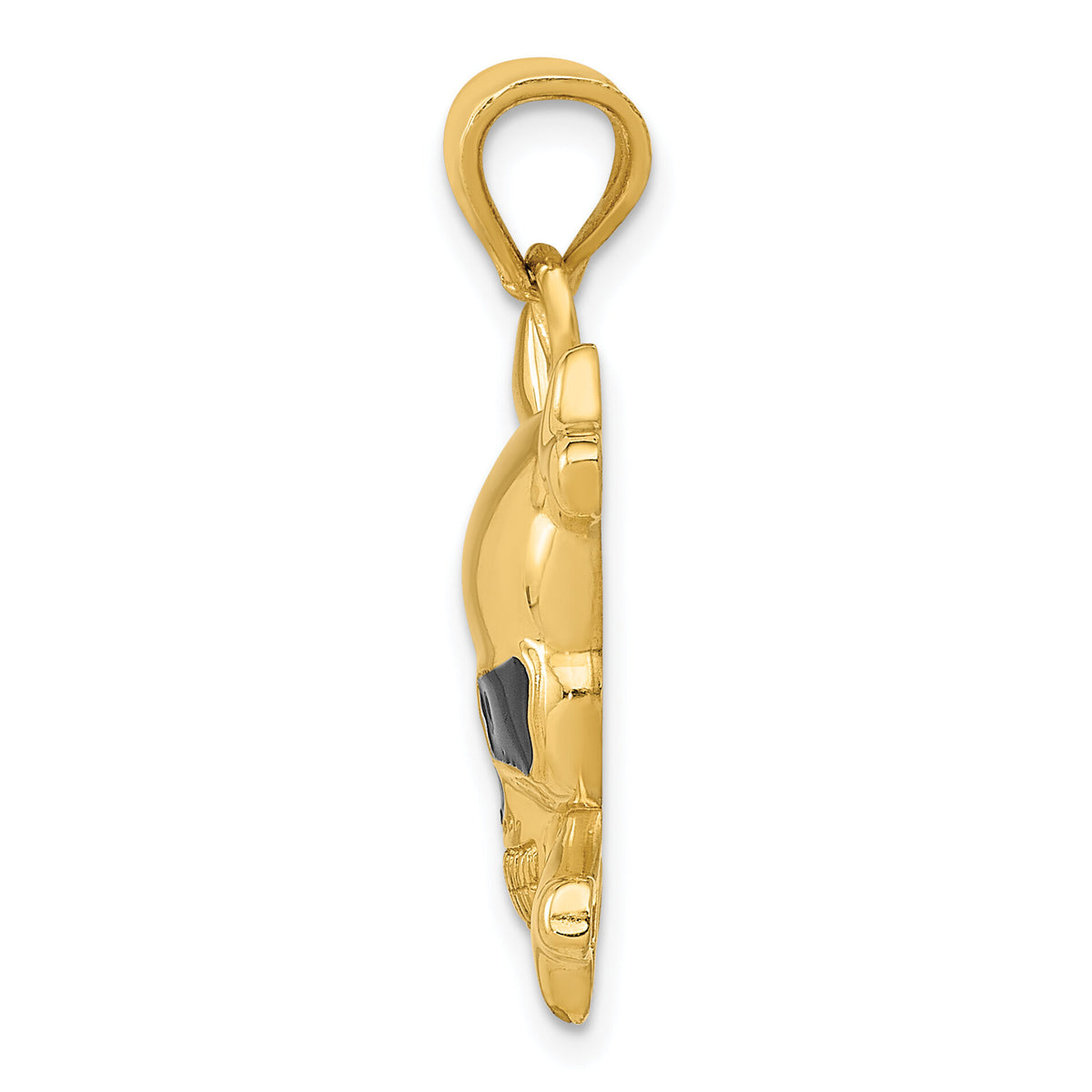 14k Enameled Skull Pendant-K1994