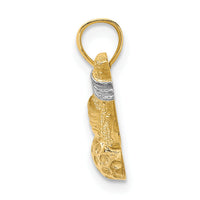 14k Rhodium Golf Club and Ball Charm-K1998