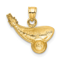14k Rhodium Golf Club and Ball Charm-K1998