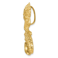 14k Polished & Satin Diamond-cut Mermaid Slide-K2012
